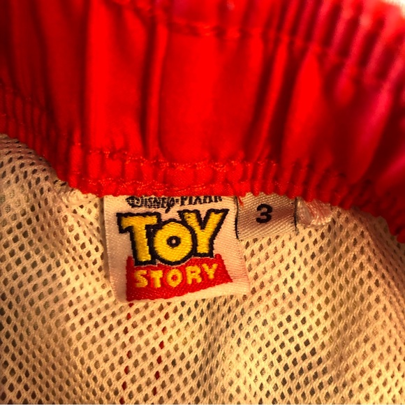 Disney Toy Story Boys Size 3 Red Swimming Trunks Baiting Shorts Mesh Lining - Picture 3 of 16